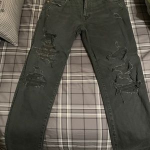 America Eagle black ripped slim fit jeans 32x32